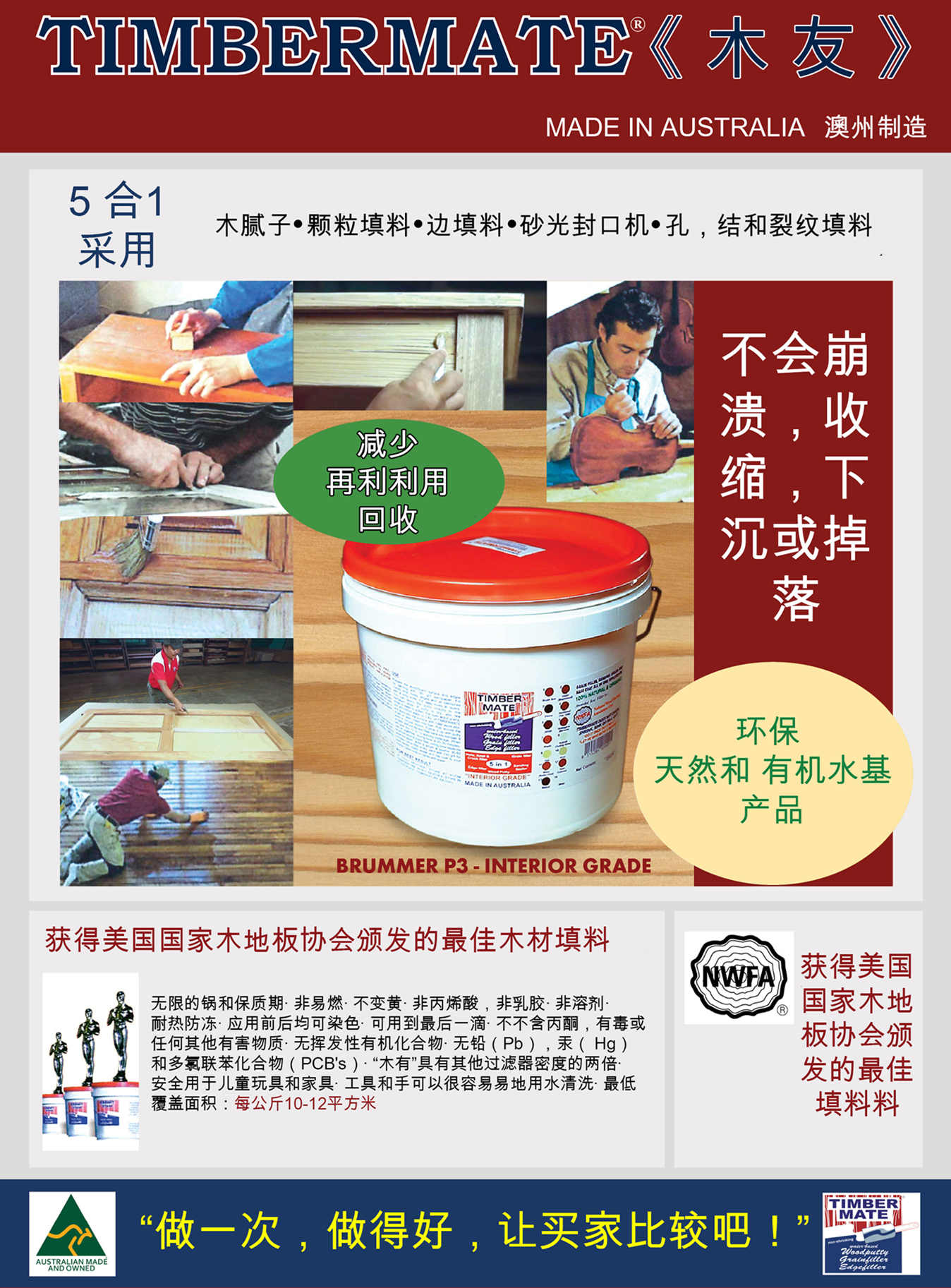 TIMBERMATE(木友)水性腻子
